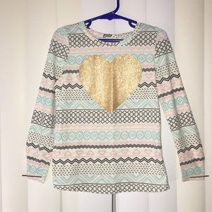 Heart stripes long sleeve